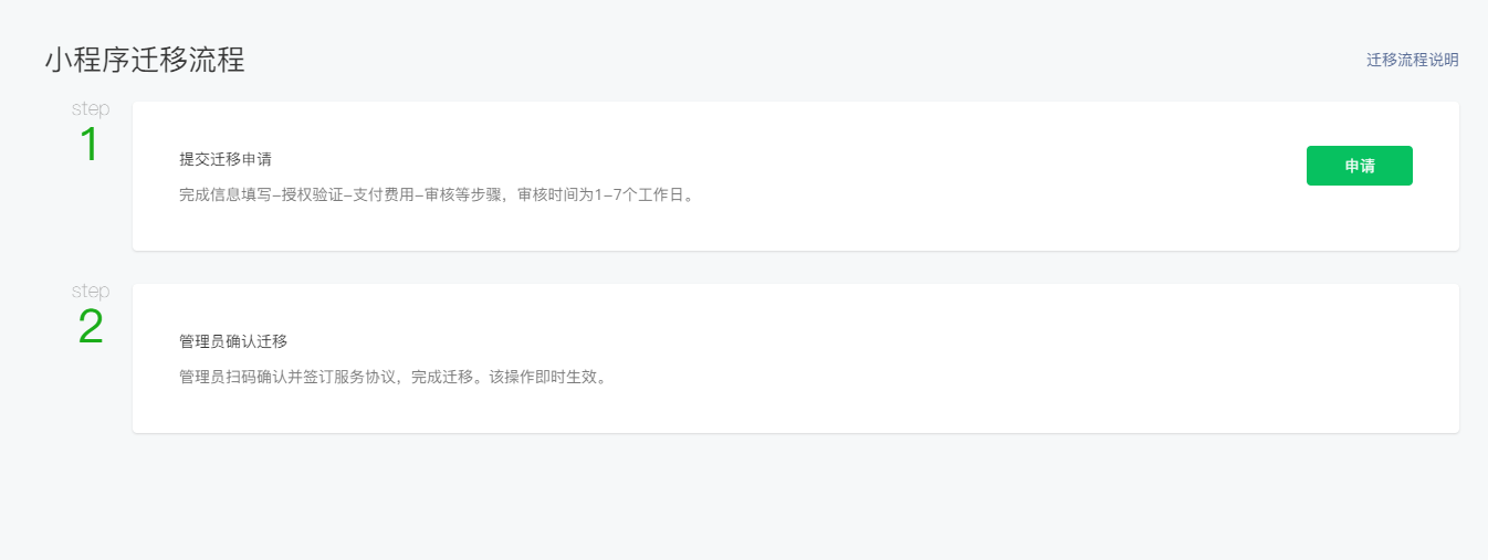 小程序遷移申請(qǐng) 小程序遷移申請(qǐng)